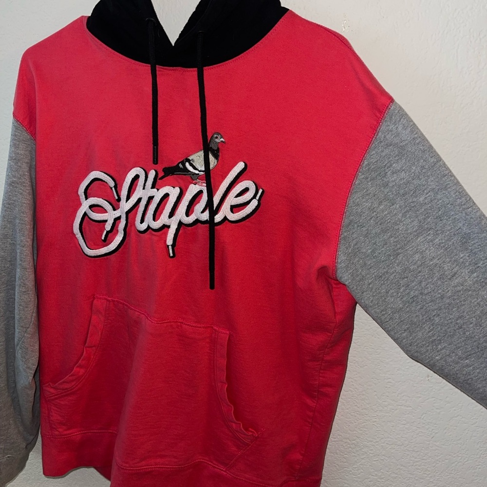 Staple Pigeon X Threadbeast pullover Hoodie pink and grey